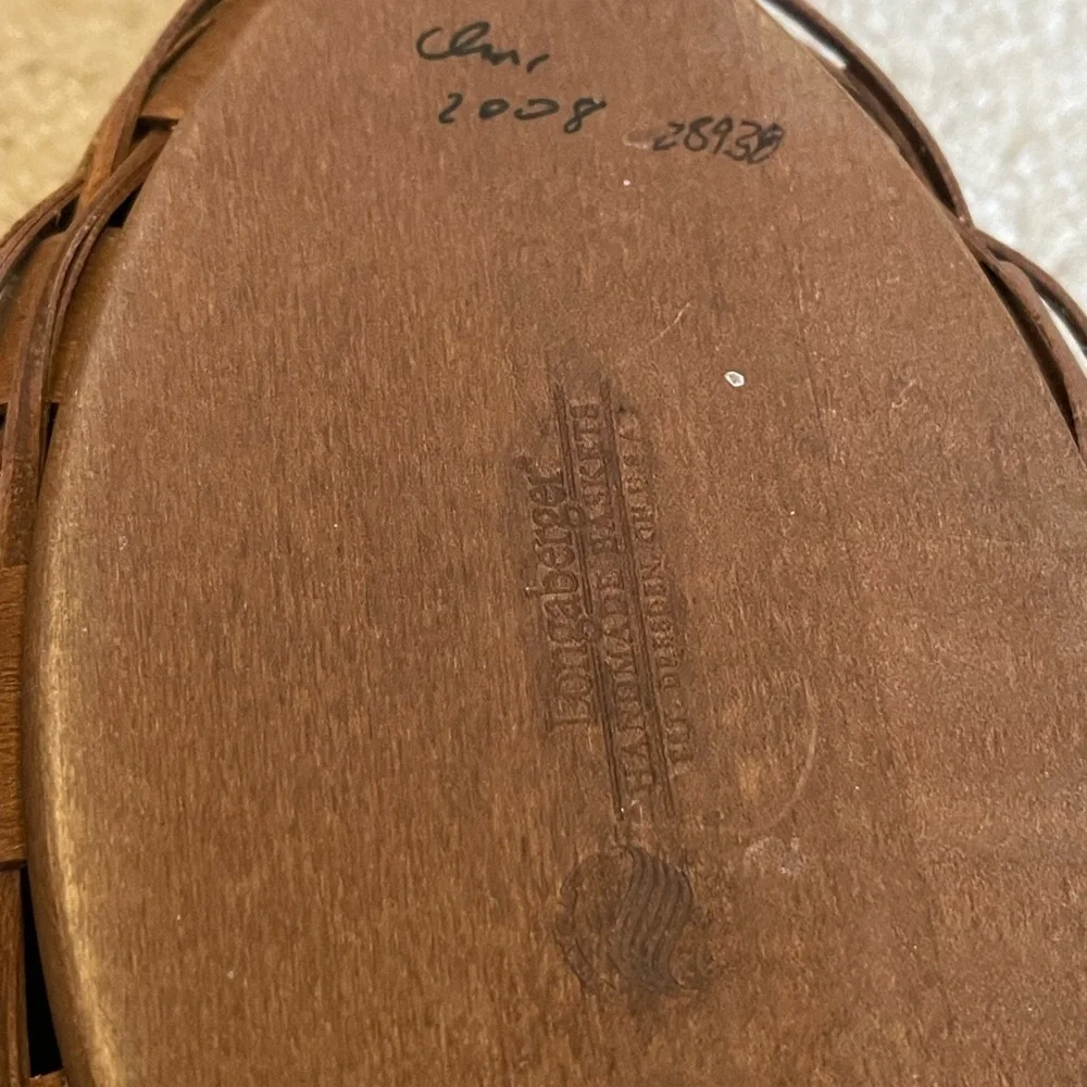 2008 LONGABERGER  Kick off Football Basket w/ Lid & Liner  Woodcrafts  7.5 x 4.5